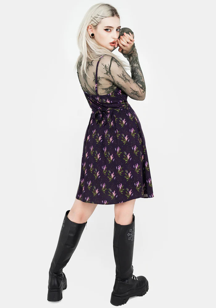 Vestido Mini con Estampado de Cristales