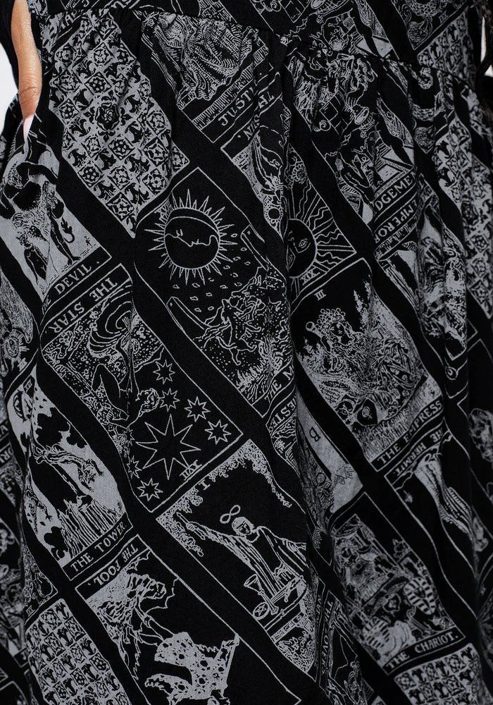 Vestido Mini de Cartas de Tarot