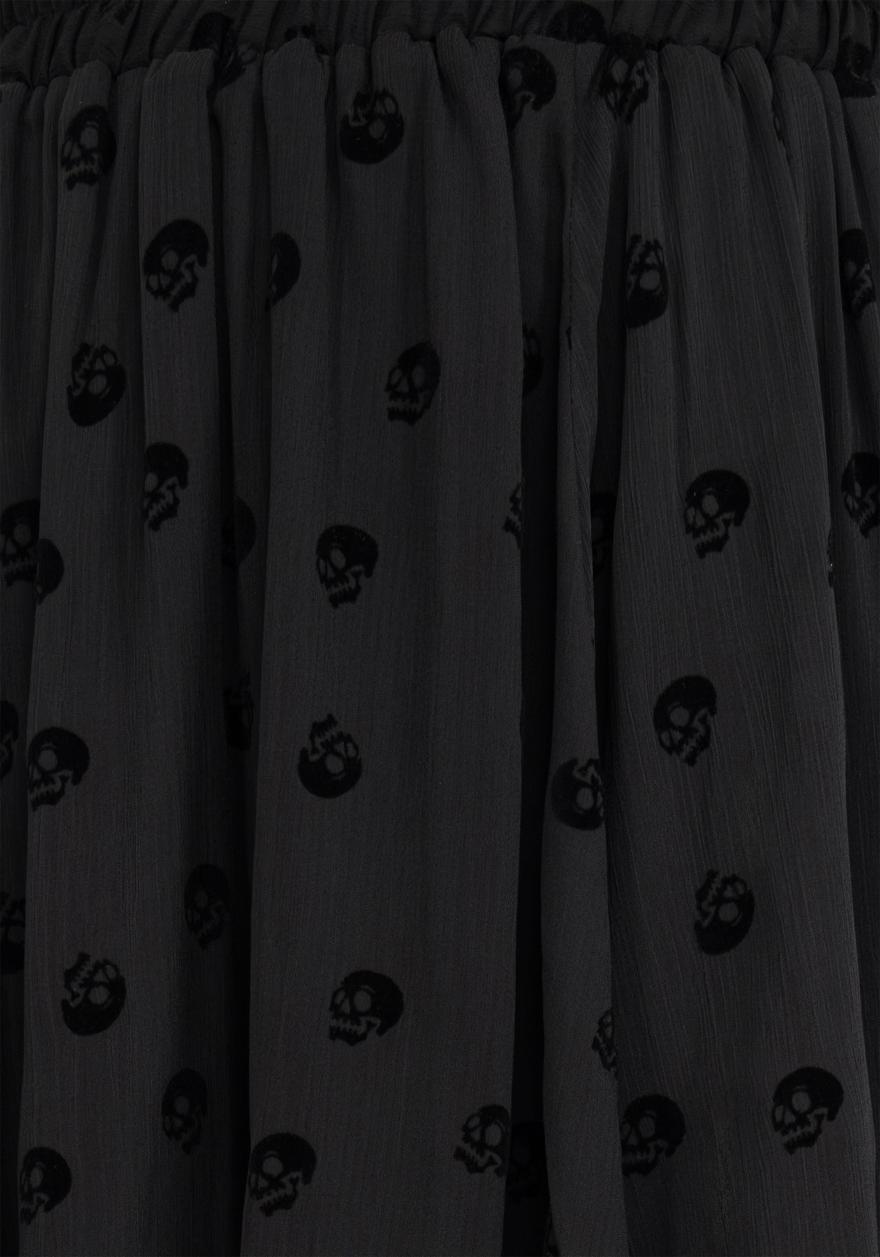 Falda Midi con encaje de calaveras