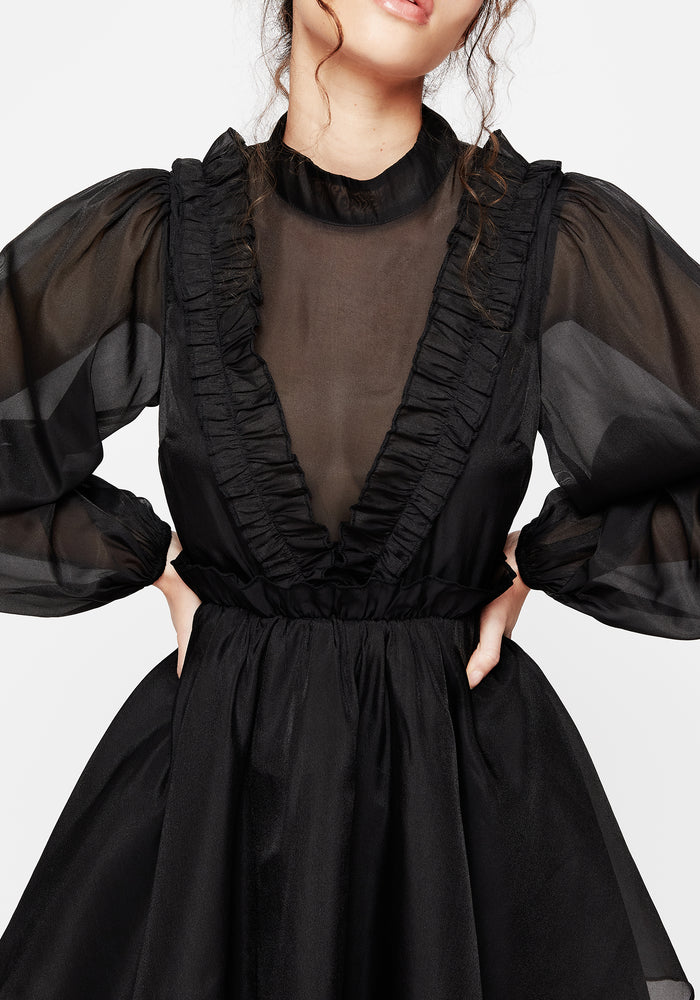 Vestido Mini con Volantes en Capas