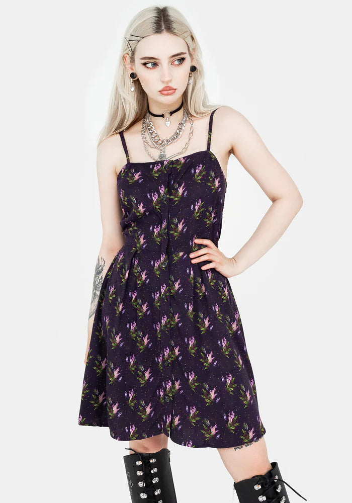 Vestido Mini con Estampado de Cristales