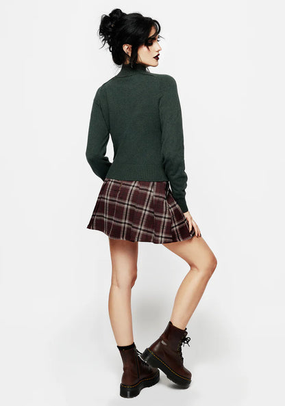 Jersey de punto bordado con cuello alto