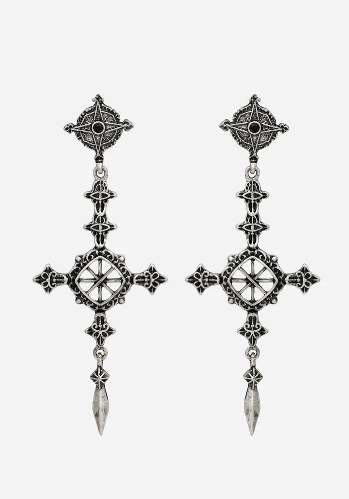 Pendientes colgantes con cruz