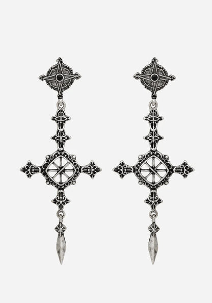 Pendientes colgantes con cruz