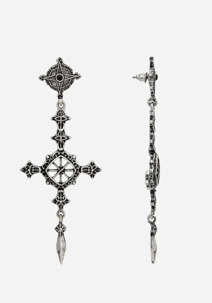 Pendientes colgantes con cruz