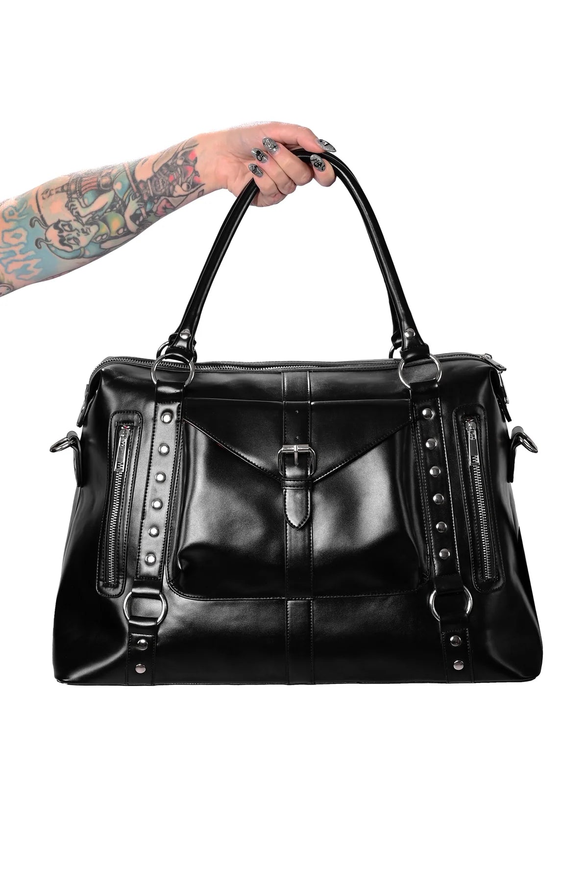 Umbra Travel Bag negro de cuero vegano de FOXBLOOD