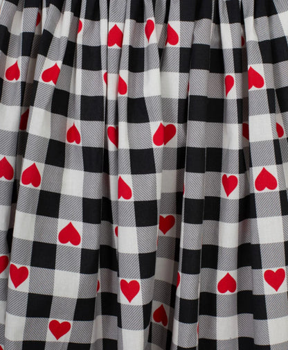 Falda con estampado de corazones