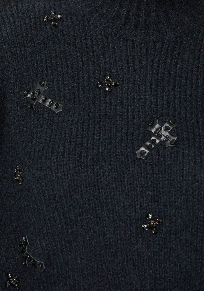 Jersey Corto con Detalles de Cruces