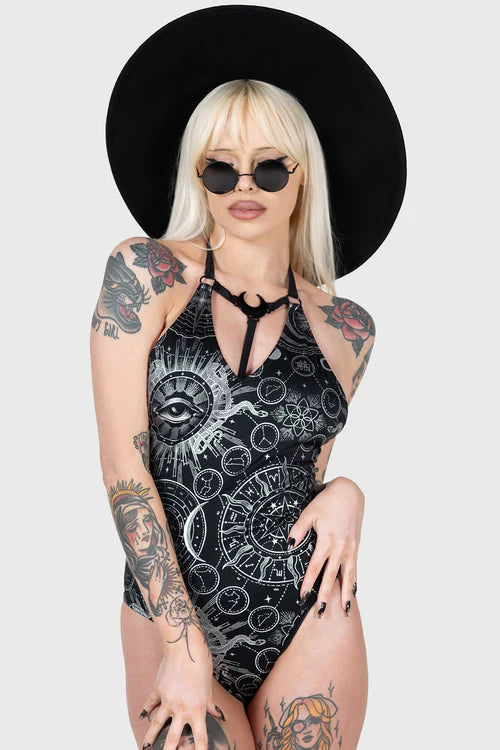 Vestido de Baño con Estampado Astrónomico