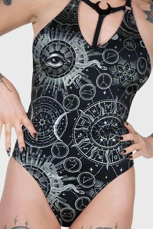 Vestido de Baño con Estampado Astrónomico