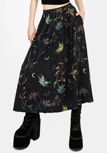 Falda Midi con estampado floral