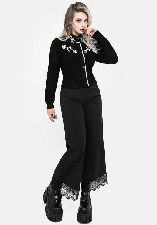 Cárdigan bordado con pentagrama