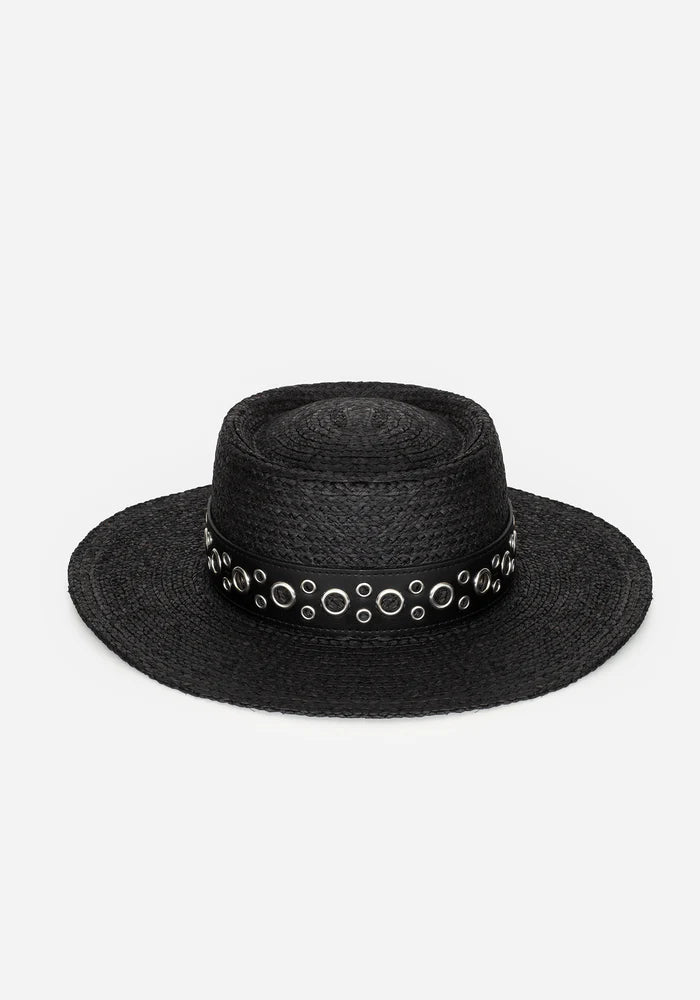 Sombrero para el sol con cinturón y ojales