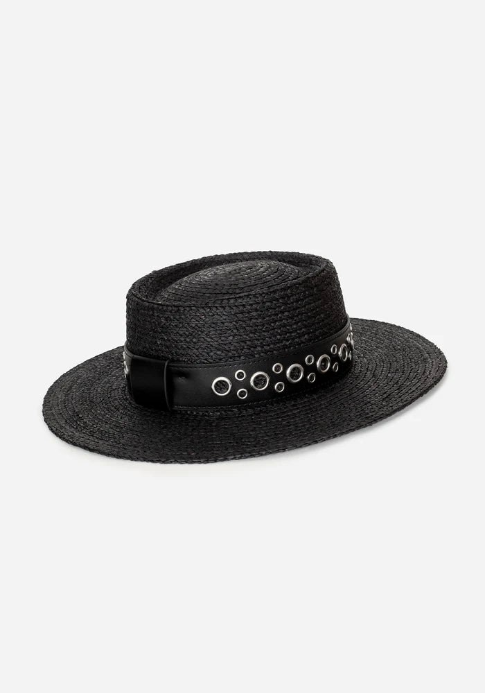 Sombrero para el sol con cinturón y ojales