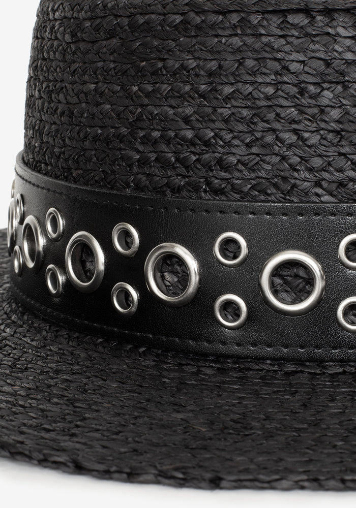 Sombrero para el sol con cinturón y ojales